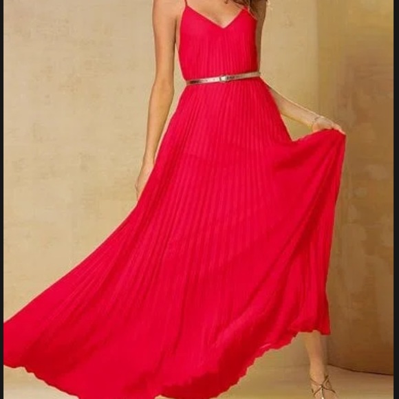 Victoria's Secret Knife Pleat Maxi Dress - Size S - Picture 3 of 9